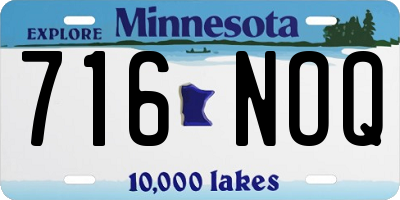MN license plate 716NOQ