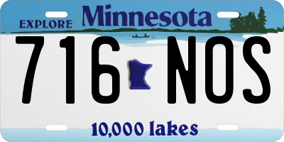 MN license plate 716NOS