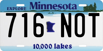 MN license plate 716NOT