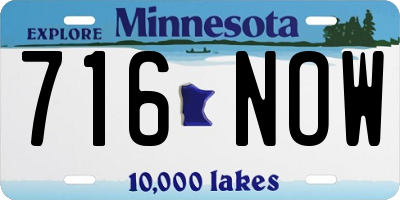 MN license plate 716NOW