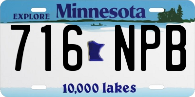 MN license plate 716NPB