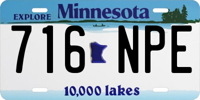 MN license plate 716NPE