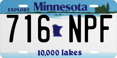 MN license plate 716NPF