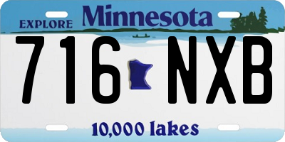 MN license plate 716NXB
