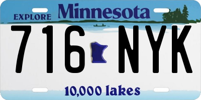 MN license plate 716NYK