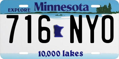 MN license plate 716NYO