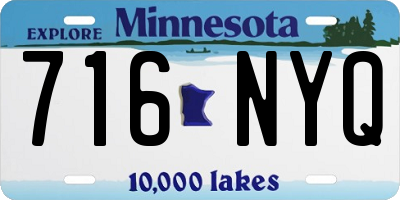 MN license plate 716NYQ