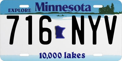 MN license plate 716NYV