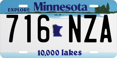MN license plate 716NZA