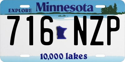 MN license plate 716NZP