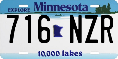 MN license plate 716NZR