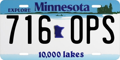 MN license plate 716OPS