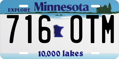 MN license plate 716OTM