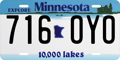 MN license plate 716OYO