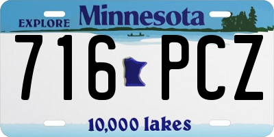 MN license plate 716PCZ