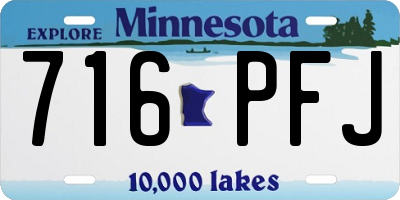 MN license plate 716PFJ
