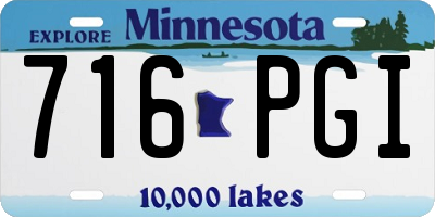 MN license plate 716PGI