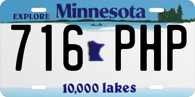 MN license plate 716PHP