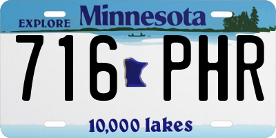 MN license plate 716PHR