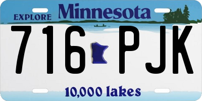 MN license plate 716PJK