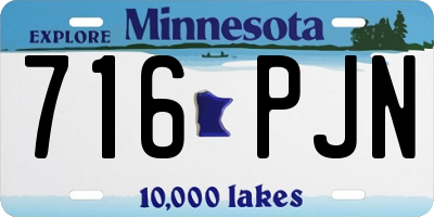 MN license plate 716PJN