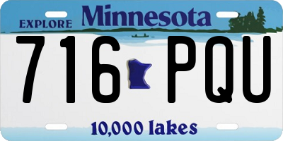 MN license plate 716PQU