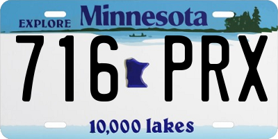 MN license plate 716PRX