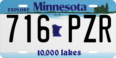 MN license plate 716PZR