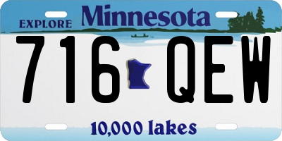 MN license plate 716QEW
