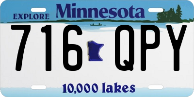 MN license plate 716QPY