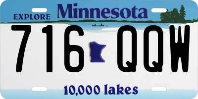 MN license plate 716QQW