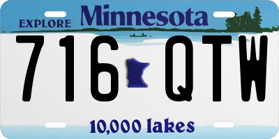 MN license plate 716QTW