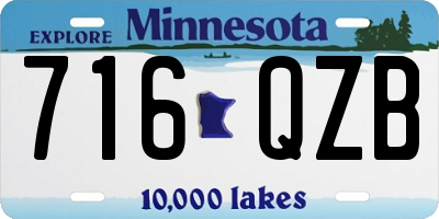 MN license plate 716QZB