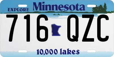 MN license plate 716QZC