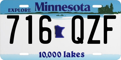 MN license plate 716QZF