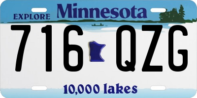 MN license plate 716QZG