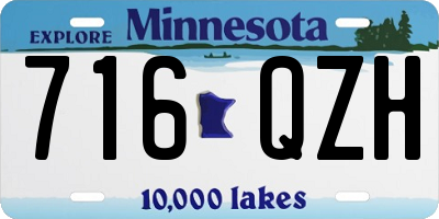 MN license plate 716QZH