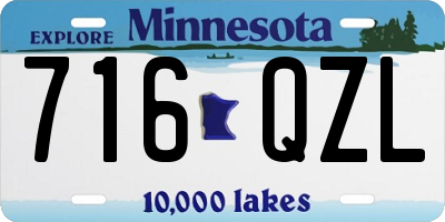 MN license plate 716QZL