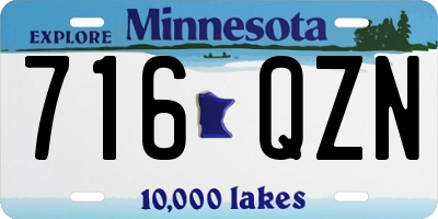 MN license plate 716QZN