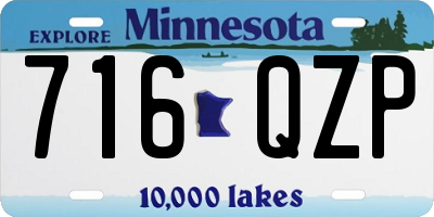 MN license plate 716QZP