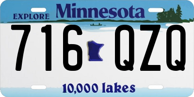 MN license plate 716QZQ