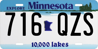 MN license plate 716QZS