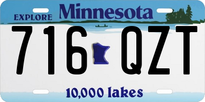 MN license plate 716QZT