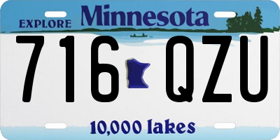 MN license plate 716QZU