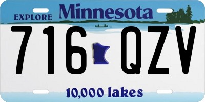 MN license plate 716QZV