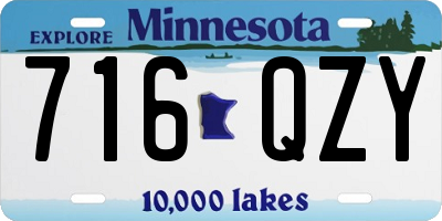 MN license plate 716QZY
