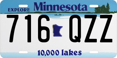 MN license plate 716QZZ