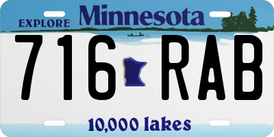 MN license plate 716RAB