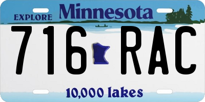 MN license plate 716RAC