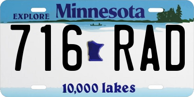MN license plate 716RAD